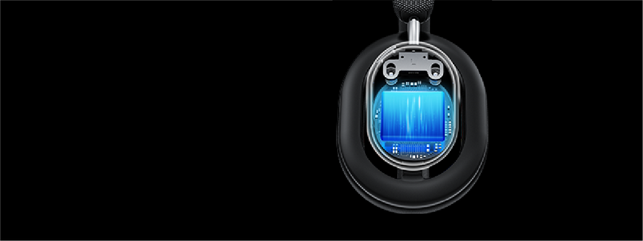 Black RELOD OVO Air with a blue screen on a black background